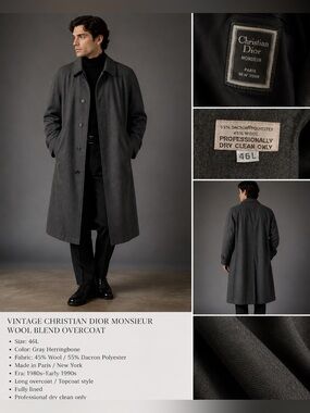 Dior | Jackets & Coats | Christian Dior Monsieur Trench Coat Vtg